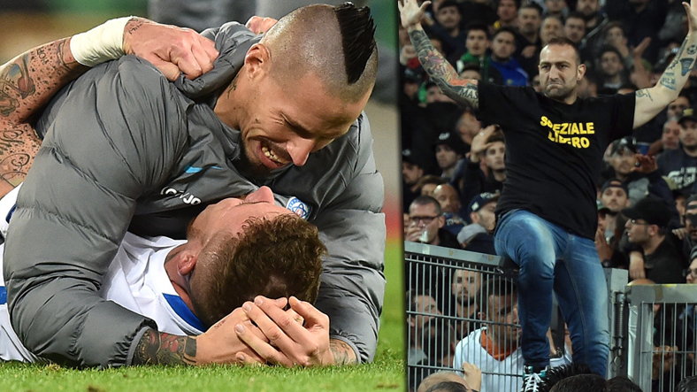 Marek Hamsik (z lewej), Gennaro de Tomasso, syn szefa neapolitańskiej mafii (z prawej)