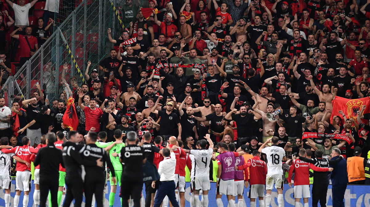 Reprezentacja Albanii po pierwszym meczu w Pradze