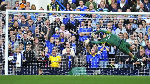 Wojciech Szczęsny w meczu z Chelsea