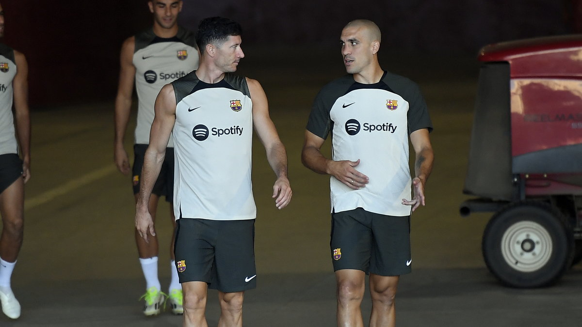 Robert Lewandowski i Oriol Romeu