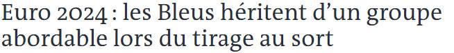"Le Monde": Trójkolorowi w przystępnej cenowo grupie w losowaniu Euro 2024