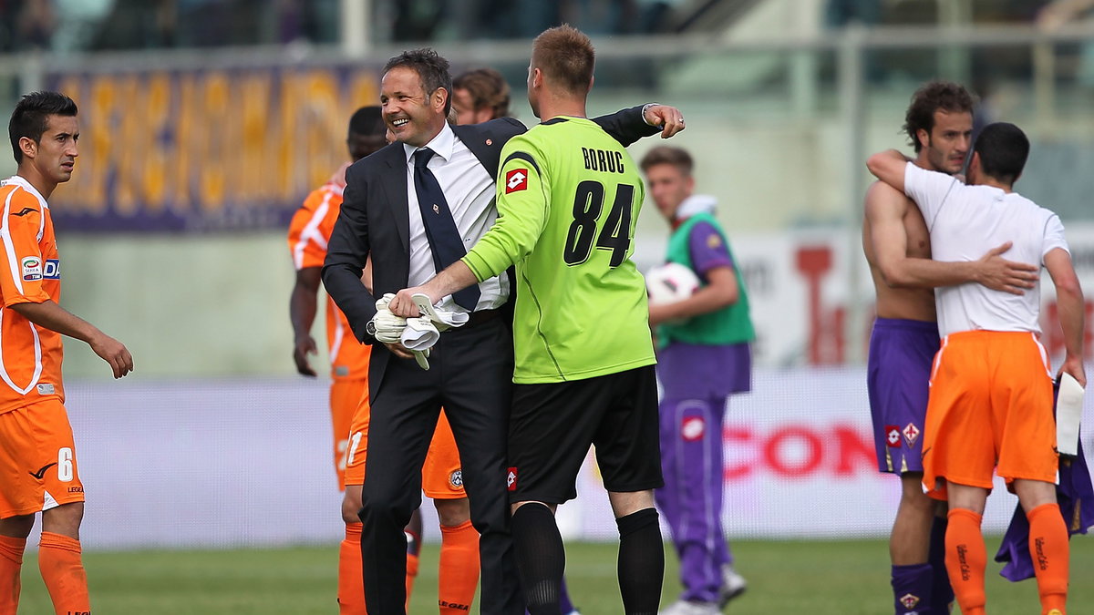 Artur Boruc i Sinisa Mihajlović w 2011 roku