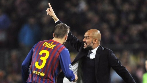 Josep Guardiola i Gerard Pique