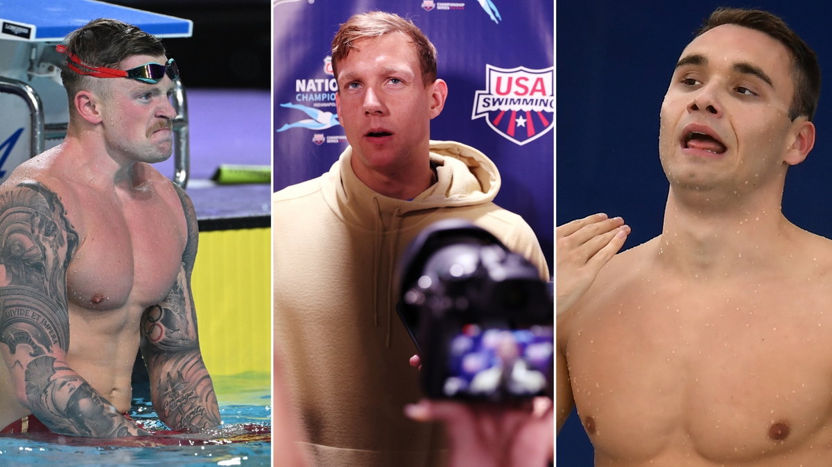 Adam Peaty, Caeleb Dressel i Kristof Milak