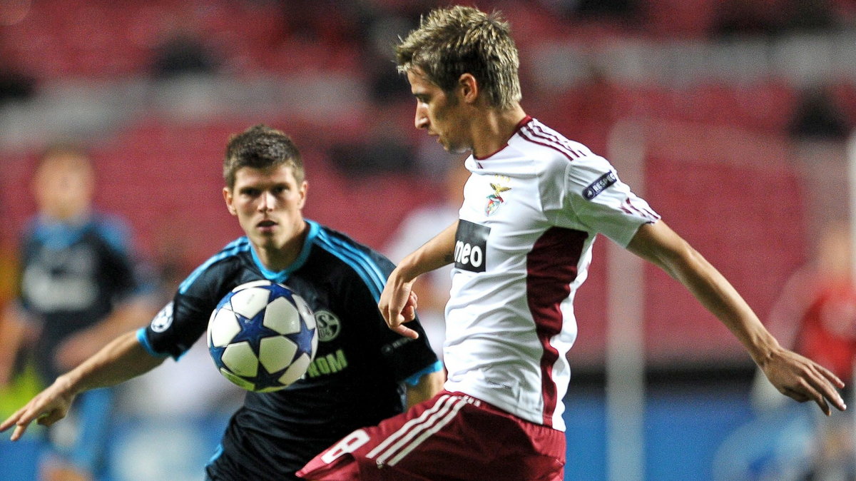 Benfica - Schalke: Klaas-Jan Huntelaar (L)