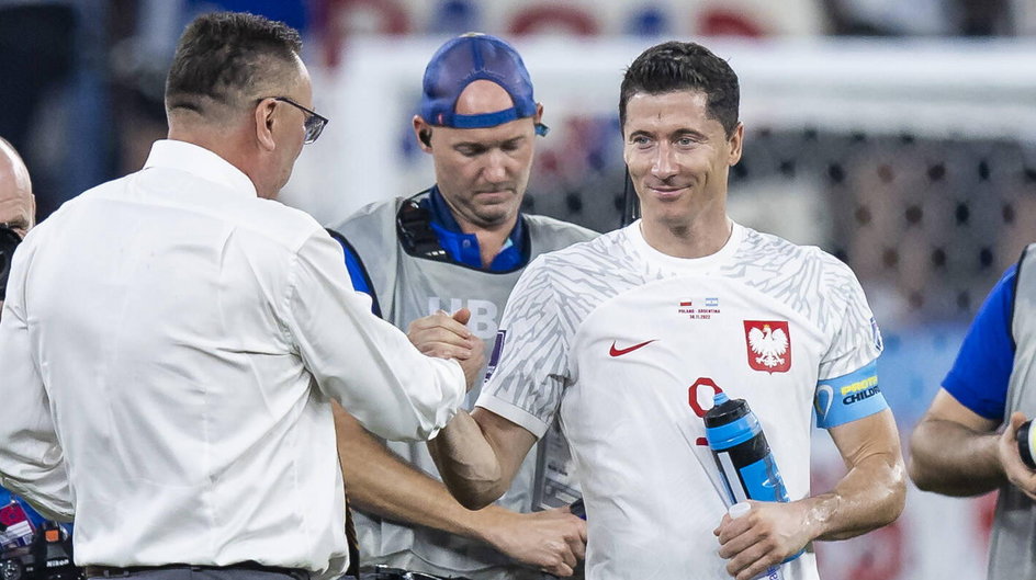 Czesław Michniewicz i Robert Lewandowski