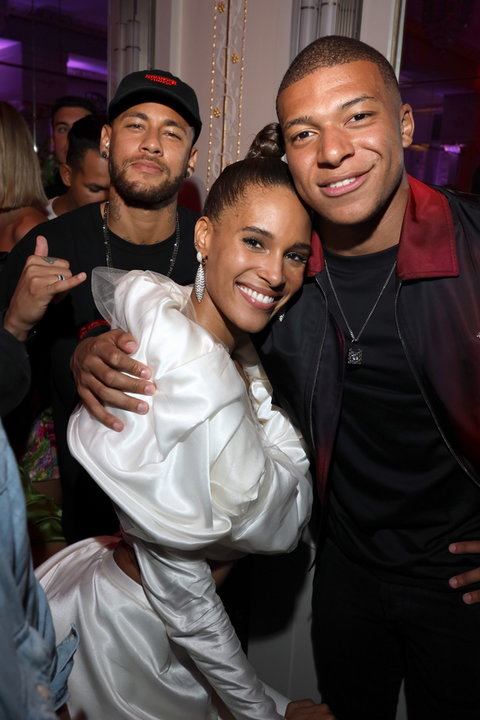 Kylian Mbappe i Neymar na urodzinach Cindy Bruny 