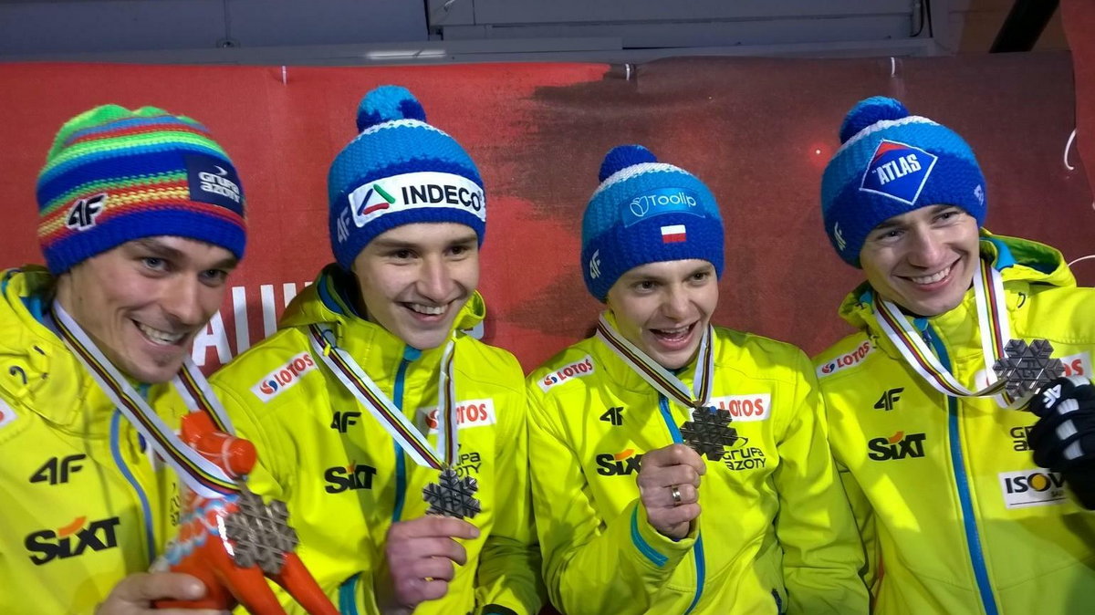 Kamil Stoch, Piotr Żyła, Klemens Murańka i Jan Ziobro