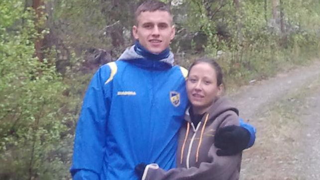 Łukasz Jarosiński z żoną