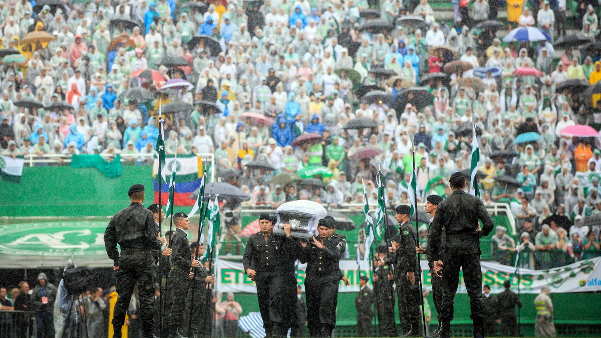 Funeral for the members of Chapecoense team who died in plane crash