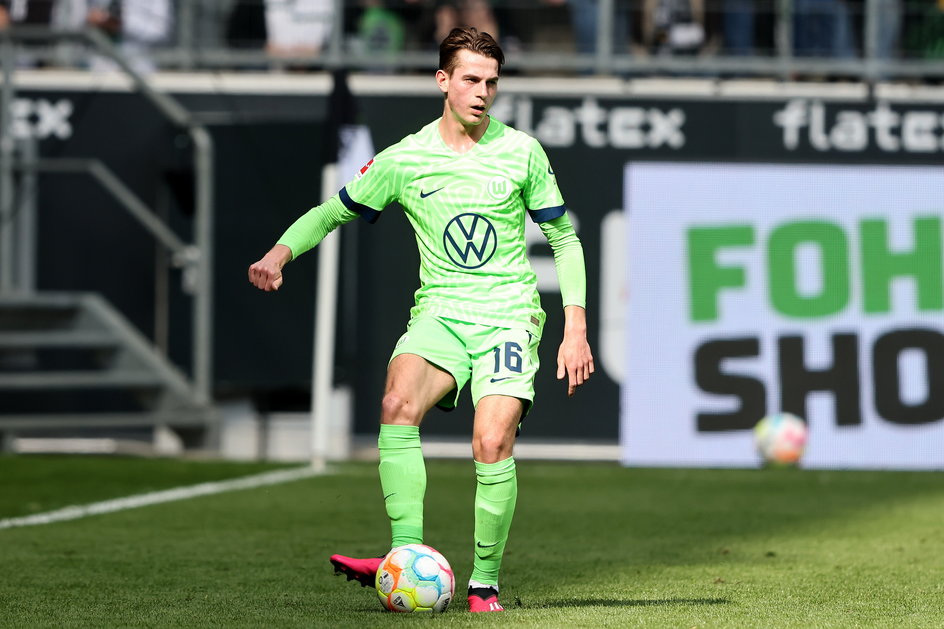 Jakub Kamiński. (9.04.2023 r., Borussia Moenchengladbach - VfL Wolfsburg).