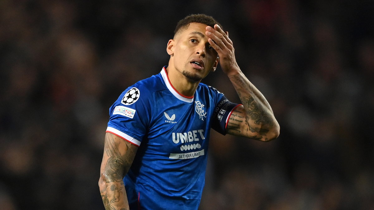 James Tavernier z Glasgow Rangers po przegranym meczu z Liverpool FC