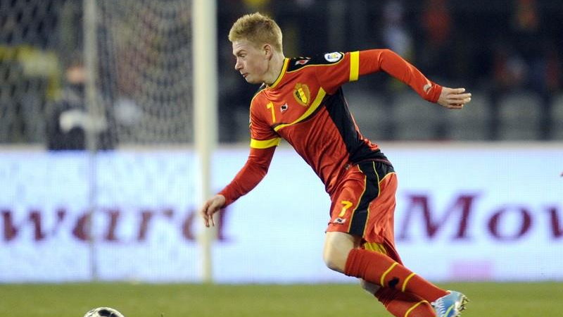 Kevin De Bruyne w meczu Belgia - Macedonia 