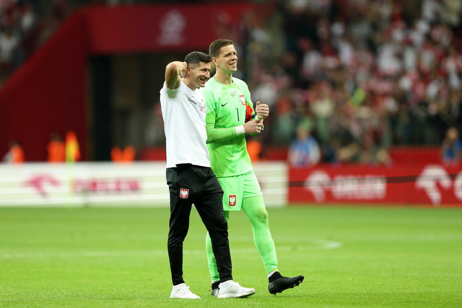 Robert Lewandowski i Wojciech Szczęsny