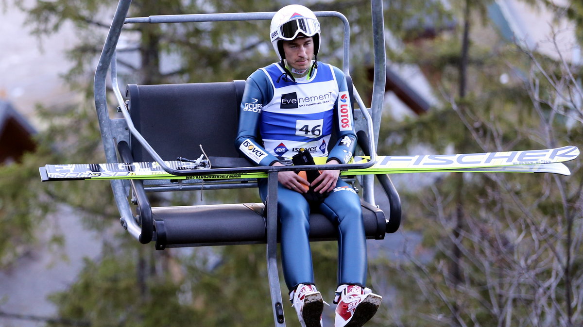 Kamil Stoch na treningu w Zakopanem