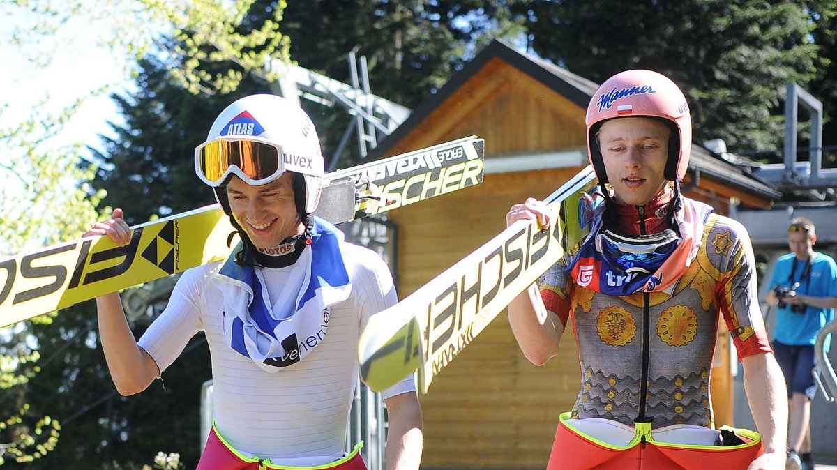 Skoki narciarskie - trening kadr polskich skoczkow narciarskich