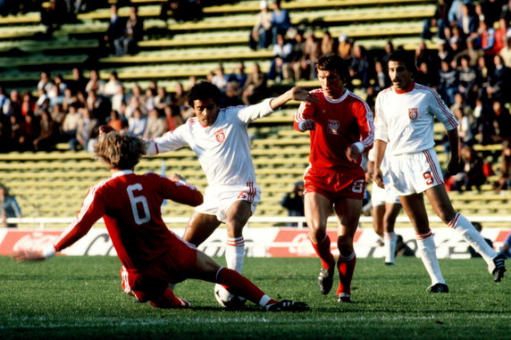 Henryk Kasperczak w asyście Nejiba Gommidha i Mohameda Ali Akida z Tunezji podczas MŚ 1978