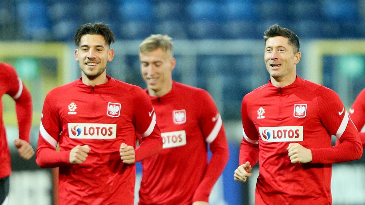 Jakub Moder, Adam Buksa i Robert Lewandowski