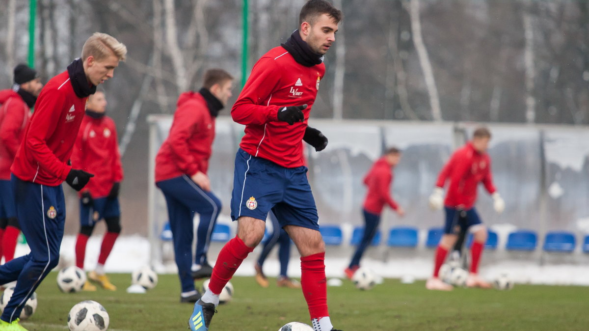 Trening piłkarzy Wisły Kraków