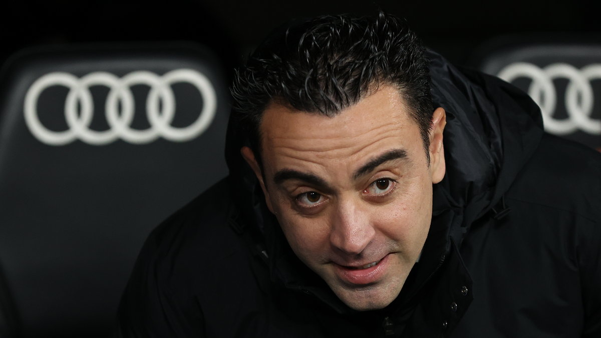 Xavi w trakcie ostatniego meczu Barcelony (20.03.2022 r.)