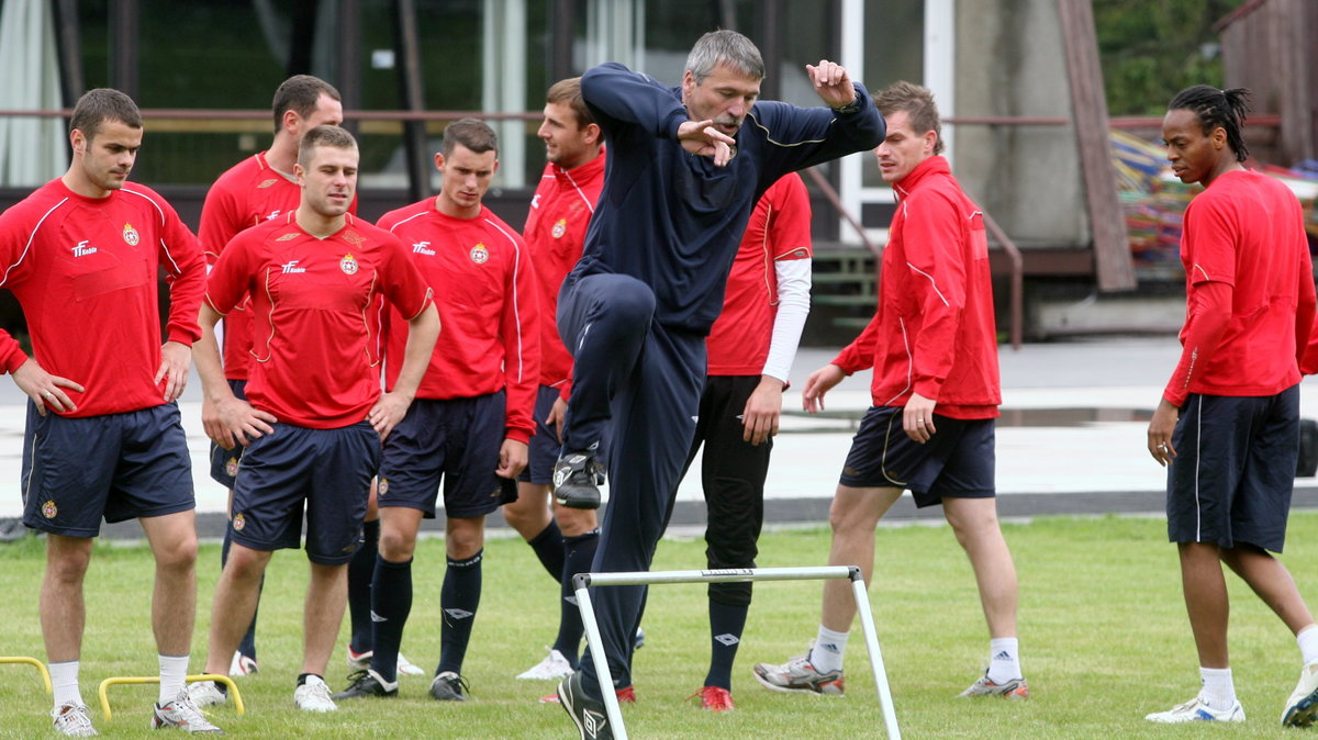 Andrzej Bahr prowadzi trening Wisły