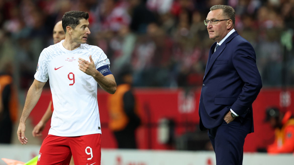 Robert Lewandowski i Czesław Michniewicz