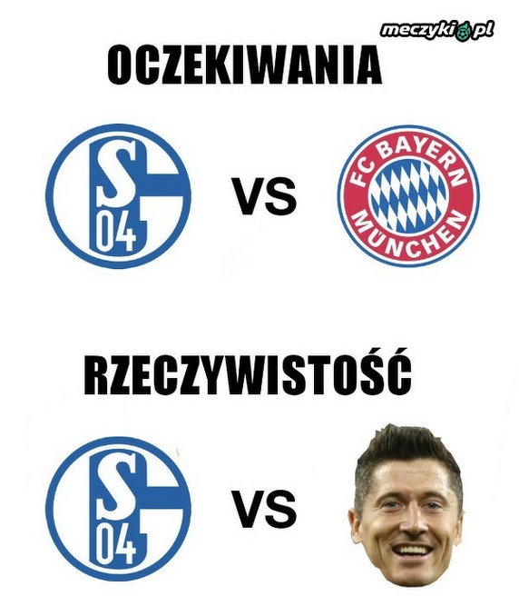 Lewandowski z hat-trickiem. Memy po meczu Schalke - Bayern