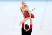 Alexa Knierim i Brandon Frazier podczas krótkiego programu łyżwiarstwa figurowego