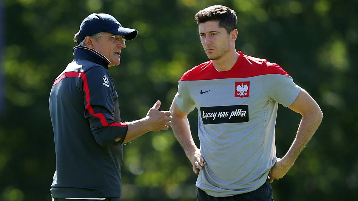 Adam Nawałka i Robert Lewandowski