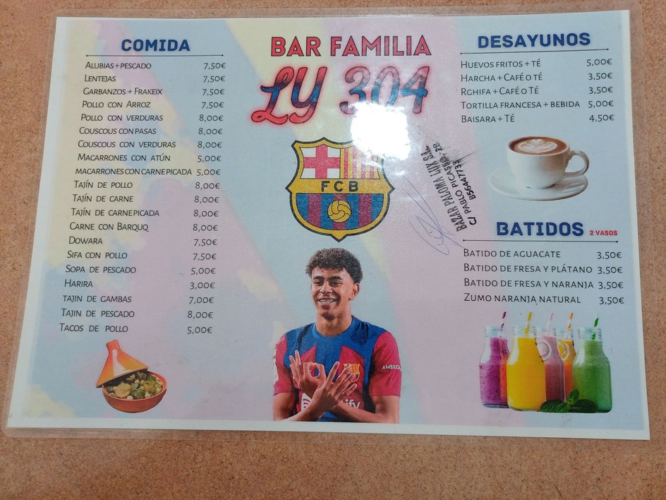 Yamala Aile Bar Menüsü