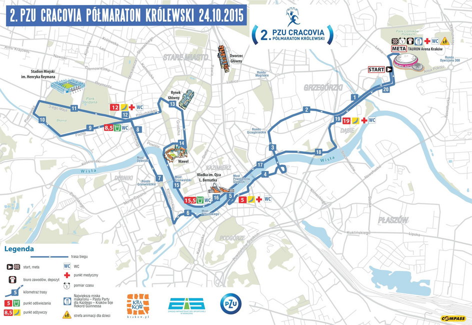 Trasa 3. PZU Cracovia Półmaratonu Królewskiego