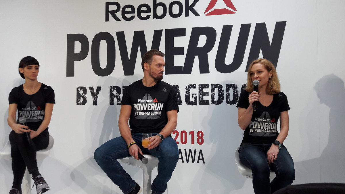 Ambasadorami Reebok Powerun by Runmageddon zostali Anna Kiełbasińska (z lewej) i Jarosław Bieniecki.