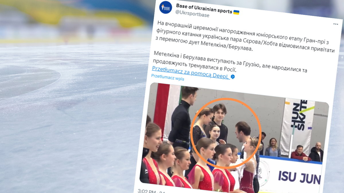 Ukraińcy nie chcieli gratulować Rosjanom (x.com/Ukrsportbase)