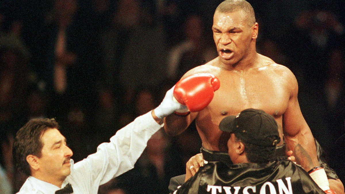 Mike Tyson po wygraniu z Andrzejem Gołotą