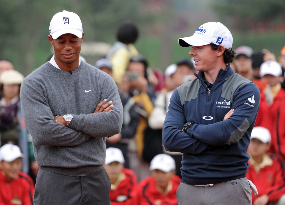 Tiger Woods i Rory McIlroy (P)