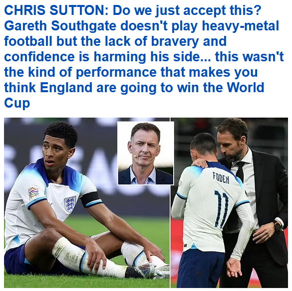 "Daily Mail" po porażce Anglików