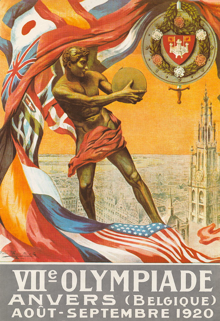 Plakat igrzysk w Antwerpii