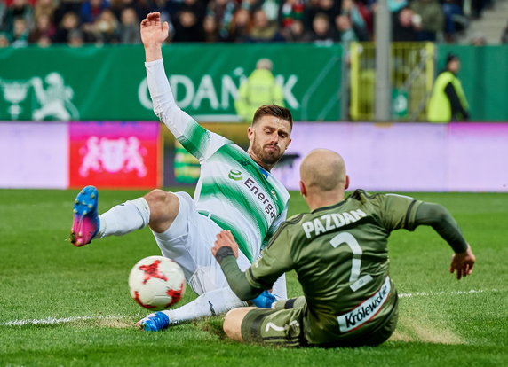 PIŁKA NOŻNA EKSTRAKLASA LECHIA GDAŃSK LEGIA WARSZAWA (Grzegorz Kuświk Michał Pazdan )