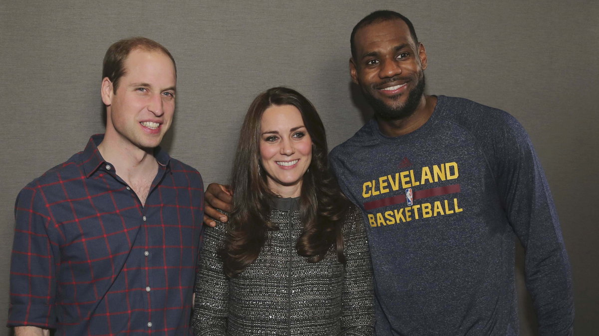 Książę William, księżna Kate i LeBron James