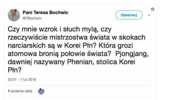 Teresa Bochwic na Twitterze