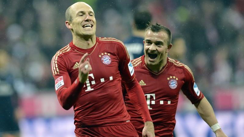 Bayern Monachium - HSV 9:2/Arjen Robben i Xherdan Shaqiri