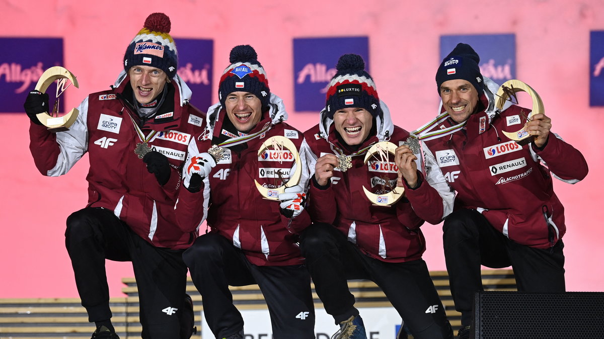 Piotr Żyła, Andrzej Stękała, Kamil Stoch i Dawid Kubacki