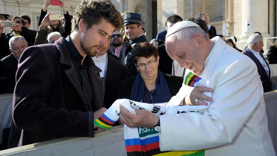 Papież Franciszek i Peter Sagan