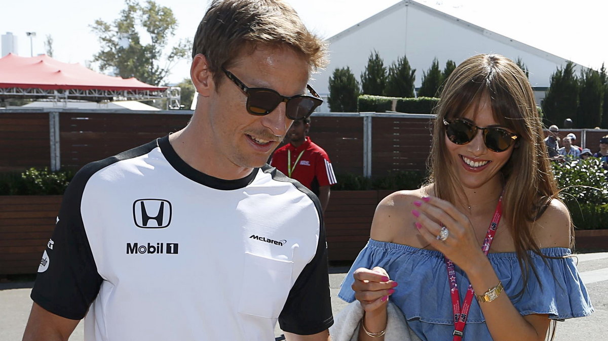 Jenson Button z żoną Jessicą