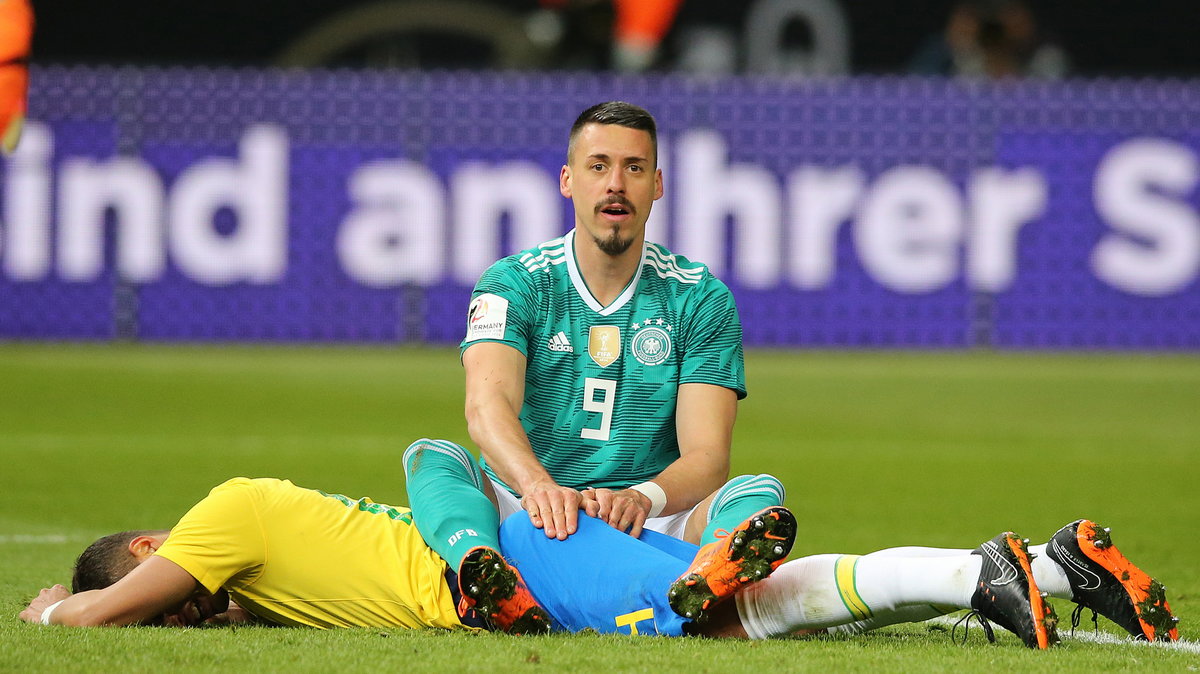 Sandro Wagner w meczu Niemcy – Brazylia z marca 2018 roku (0:1)