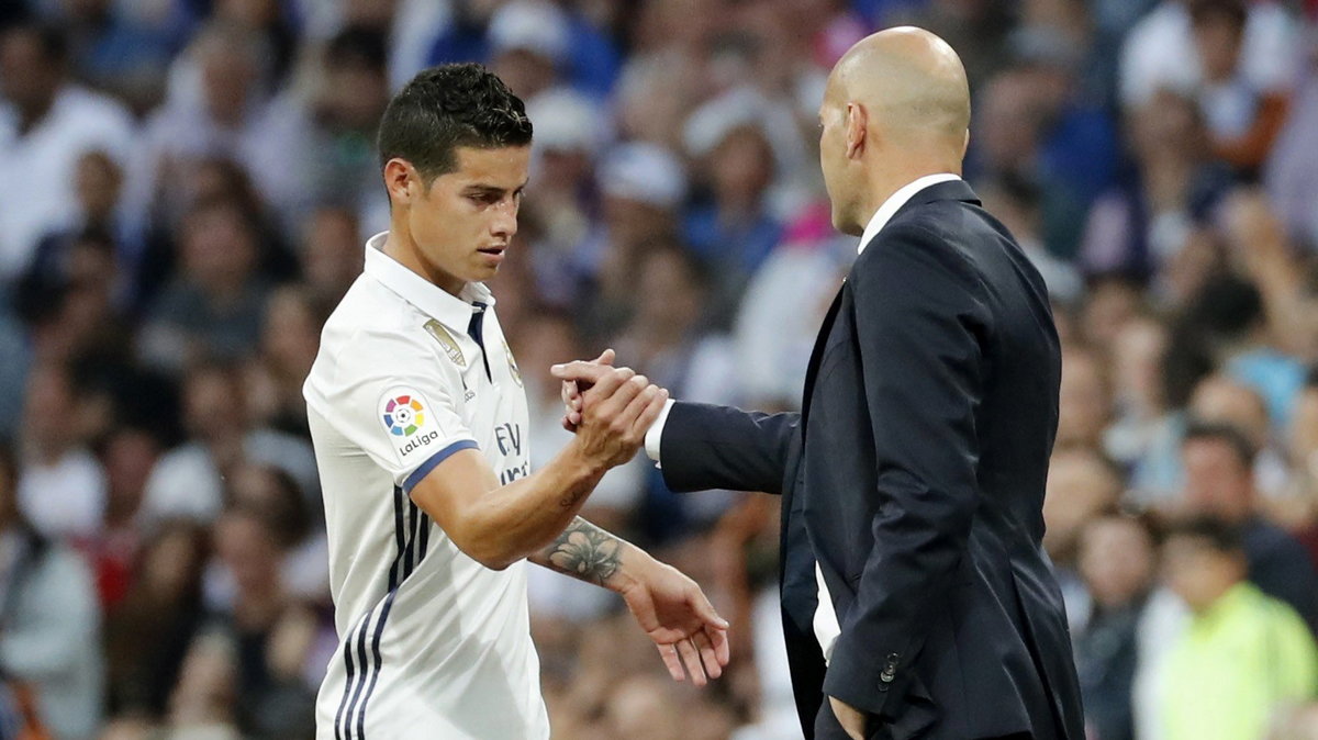 James Rodriguez i Zinedine Zidane