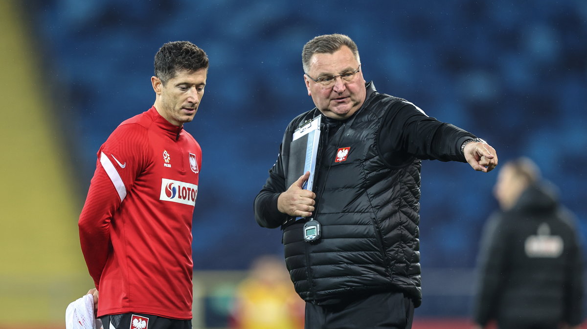 Robert Lewandowski i Czesław Michniewicz