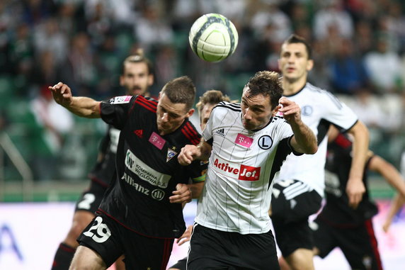 Marek Saganowski w meczu Legia - Górnik