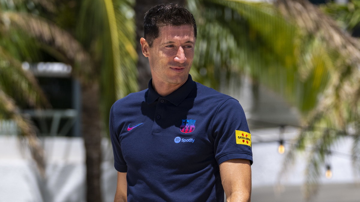 Robert Lewandowski (na zdjęciu jeszcze w Miami)