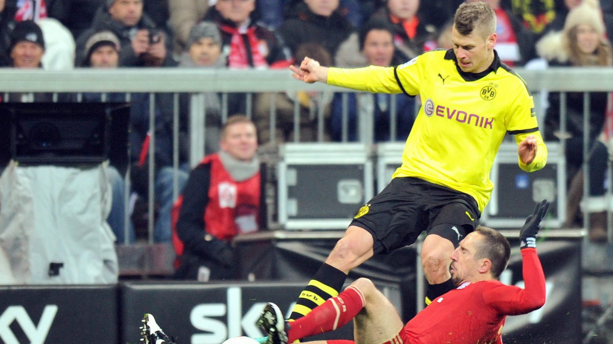 Franck Ribery (dół) i Łukasz Piszczek (góra)